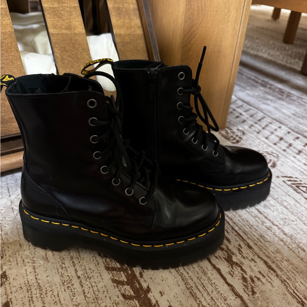Dr. Martens Black Combat Boots - Picture 4 of 8
